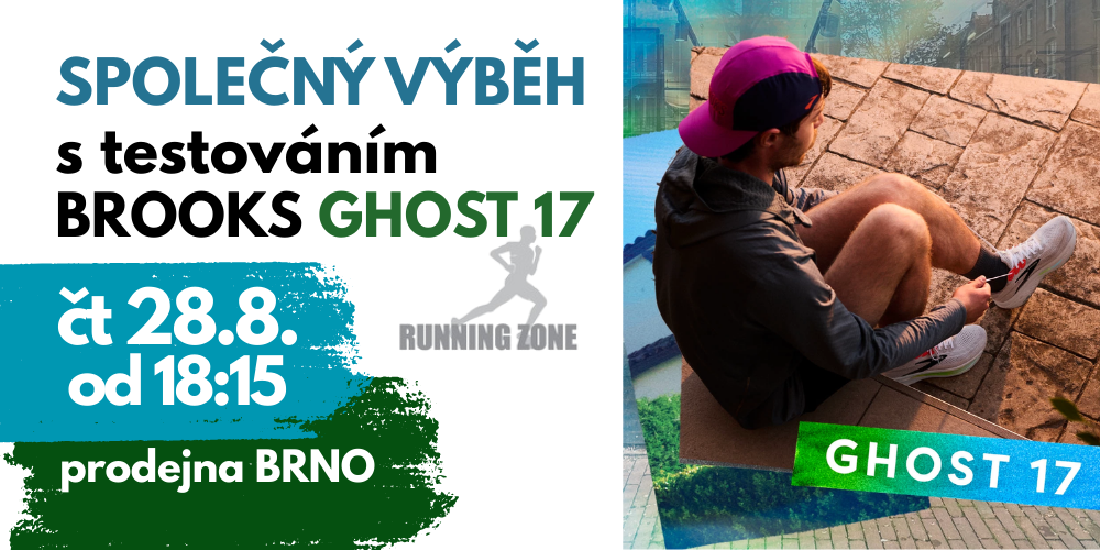 Pozvánka na testování Brooks Ghost 17 v Brně