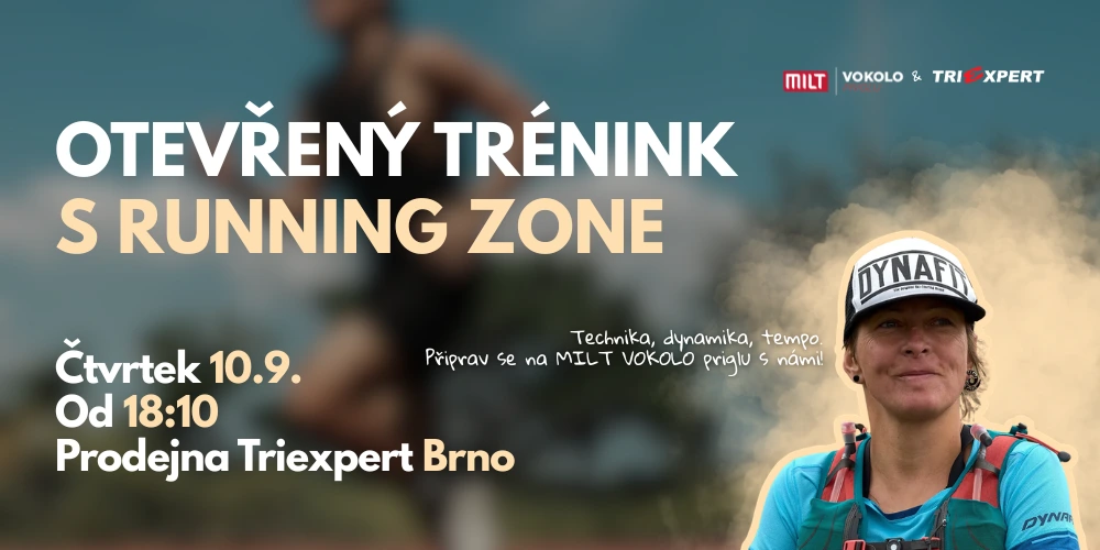 Otevřený běžecký trénink na MILT VOKOLO priglu s Running Zone a Triexpertem